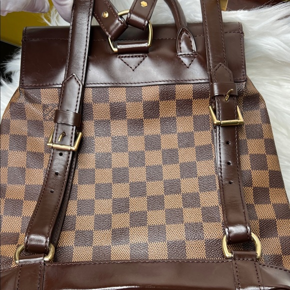 LOUIS VUITTON Damier Ebene Soho Backpack Pre-Loved Excellent Condition - Picture 17 of 17